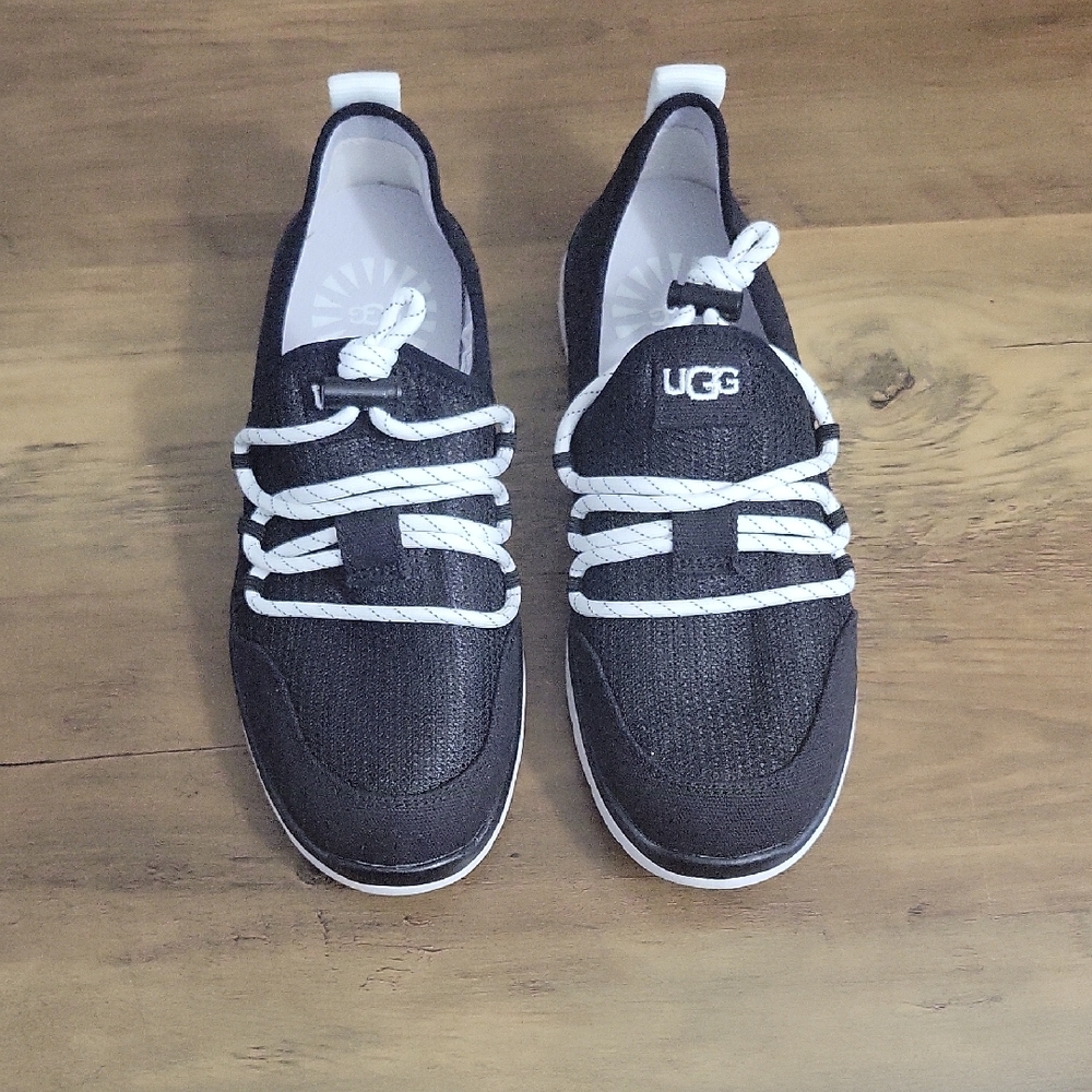 UGG Black Sneakers with White Laces